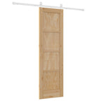 Porta Scorrevole ORKDAL Legno Pino Naturale e Bianco 61 x 198,5 cm