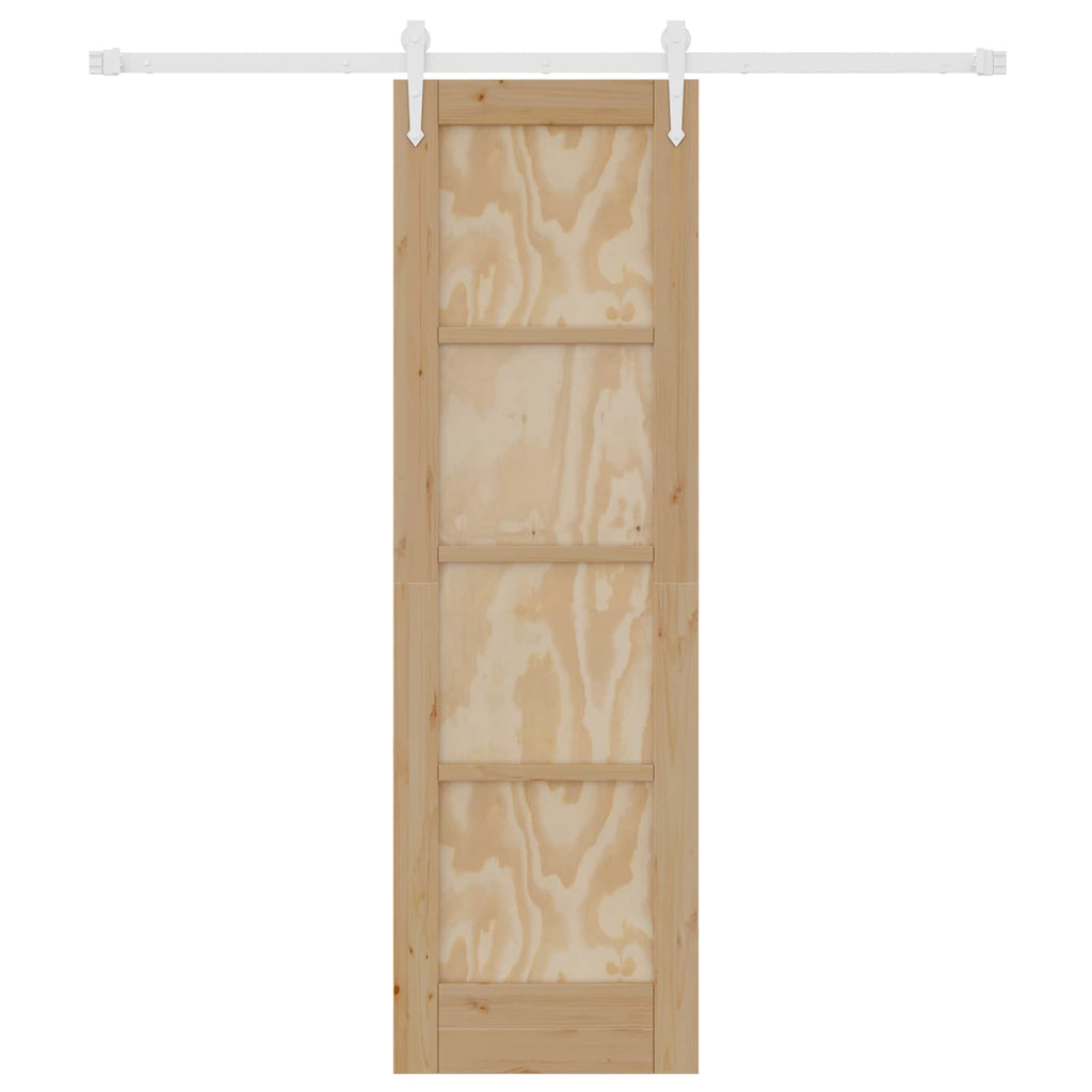 Porta Scorrevole ORKDAL Legno Pino Naturale e Bianco 61 x 198,5 cm