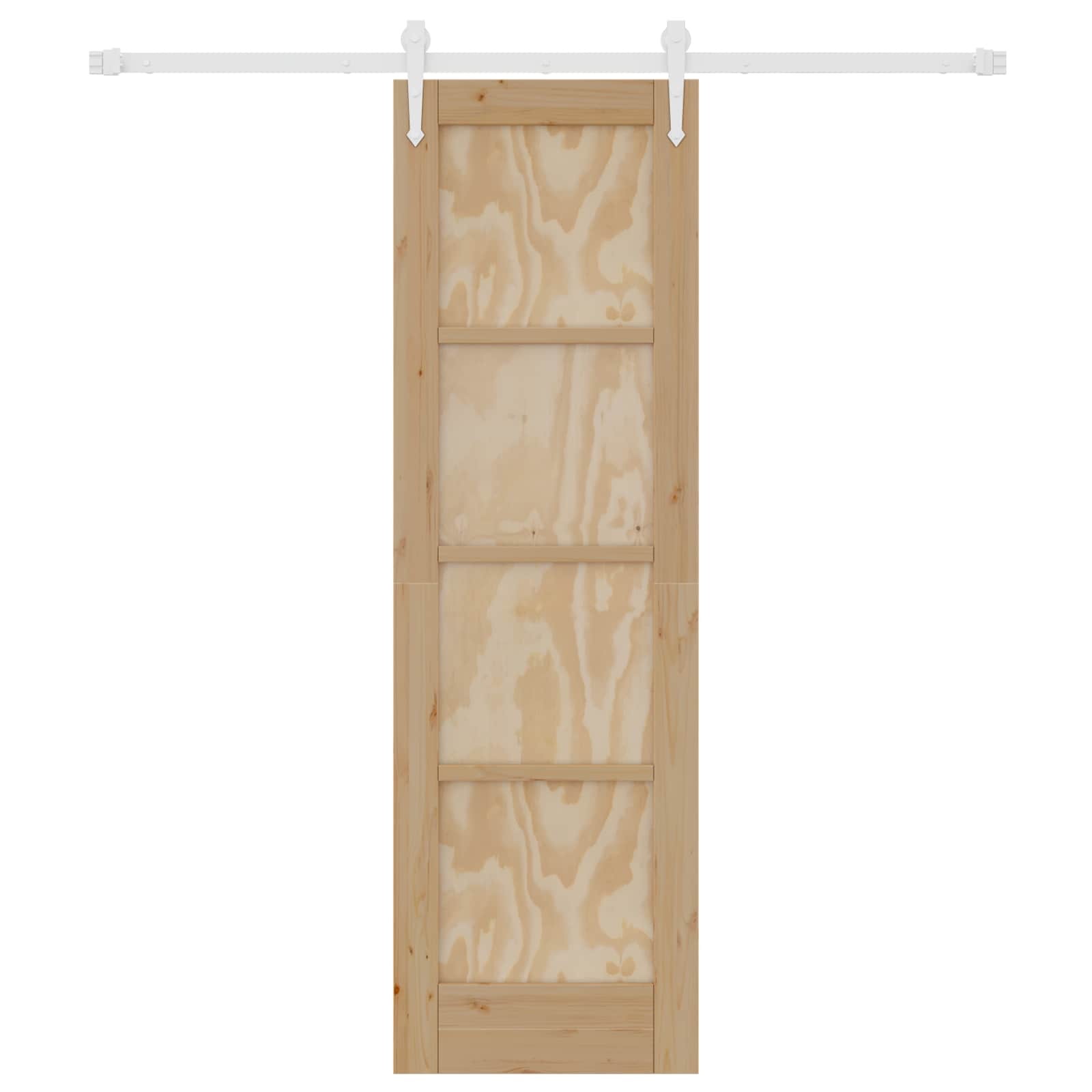 Porta Scorrevole ORKDAL Legno Pino Naturale e Bianco 61 x 198,5 cm