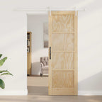 Porta Scorrevole ORKDAL Legno di Pino Naturale e Bianco 73,5 x 211 cm