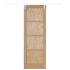 Porta Scorrevole ORKDAL Legno di Pino Naturale e Bianco 73,5 x 211 cm