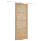 Porta Scorrevole ORKDAL Legno di Pino Naturale e Bianco 83 x 211 cm