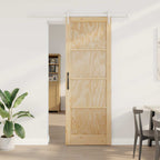 Porta scorrevole ORKDAL Naturale e Bianco 83 x 232 cm