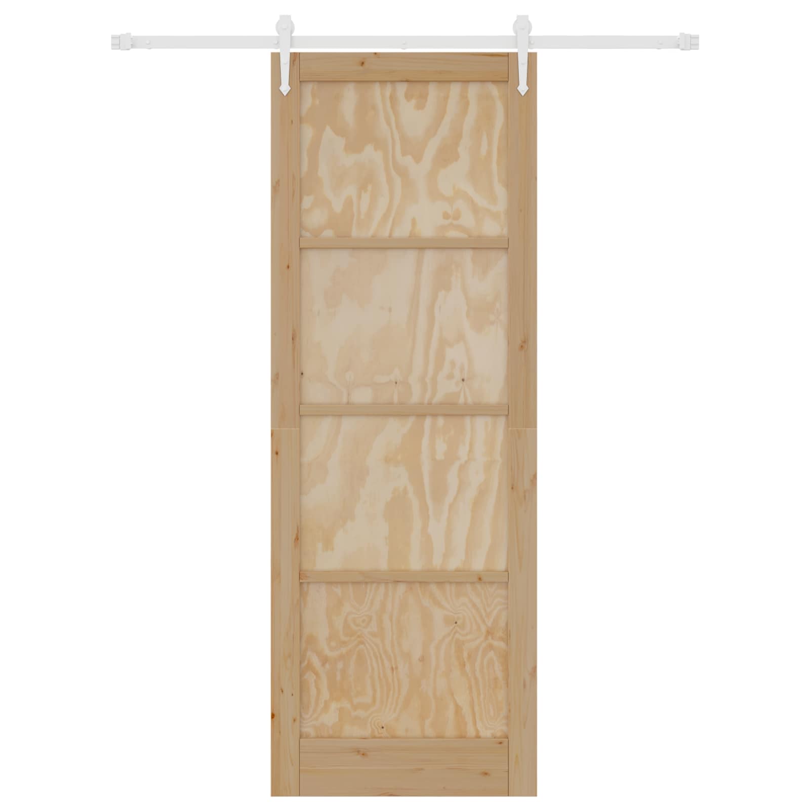 Porta scorrevole ORKDAL Naturale e Bianco 83 x 232 cm