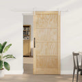 Porta scorrevole ORKDAL naturale e bianco 86 x 198,5 cm