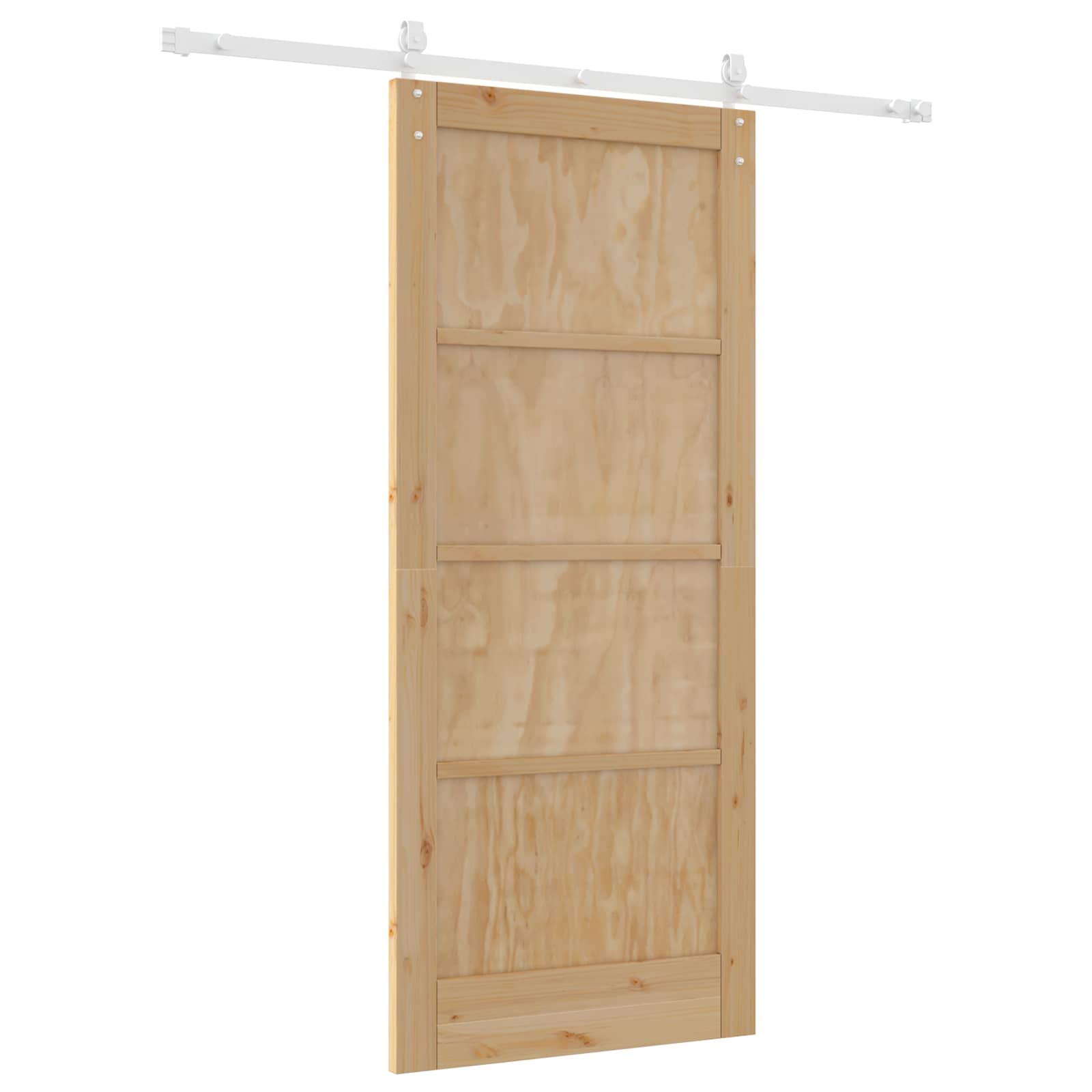 Porta scorrevole ORKDAL naturale e bianco 86 x 198,5 cm