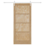 Porta scorrevole ORKDAL naturale e bianco 86 x 198,5 cm