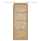 Porta Scorrevole ORKDAL Legno di Pino Naturale e Bianco 86 x 211 cm