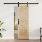 Porta Scorrevole ORKDAL Naturale e Nero 61 x 198,5 cm