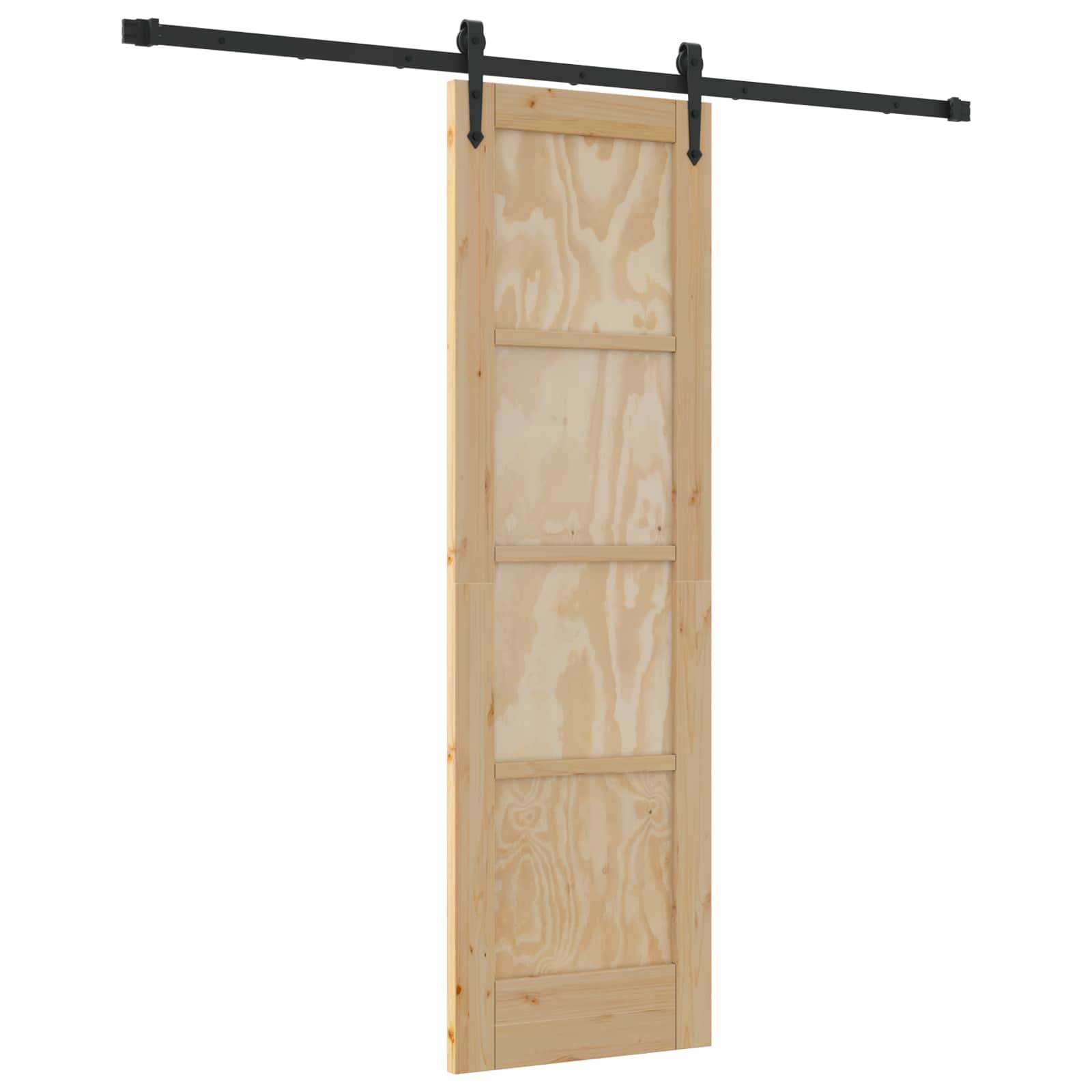 Porta Scorrevole ORKDAL Naturale e Nero 61 x 198,5 cm