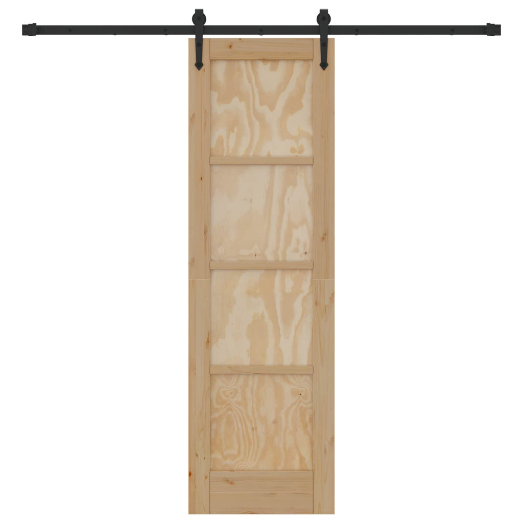 Porta Scorrevole ORKDAL Naturale e Nero 61 x 198,5 cm