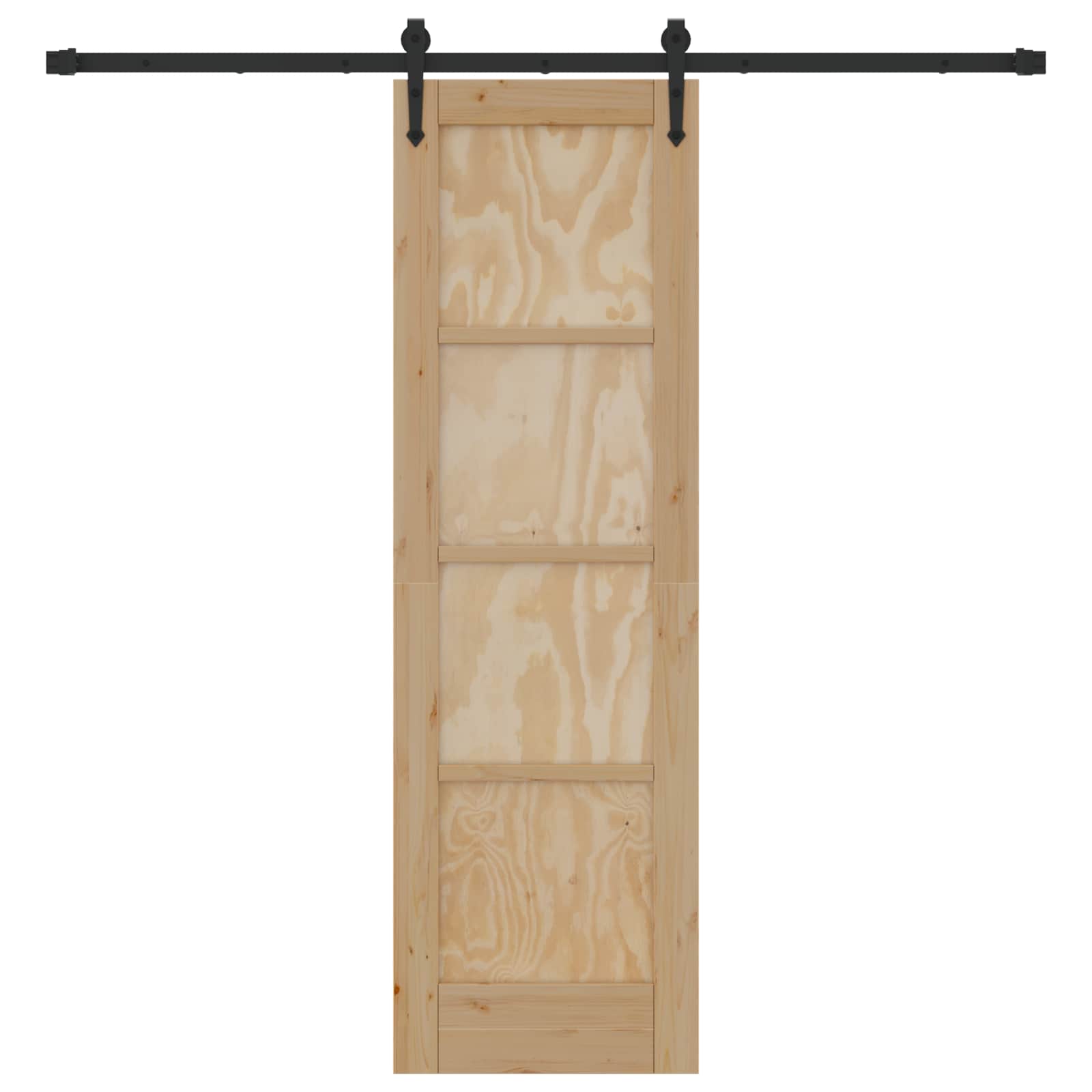Porta Scorrevole ORKDAL Naturale e Nero 61 x 198,5 cm