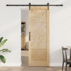Porta Scorrevole ORKDAL Naturale e Nero 73,5 x 211 cm