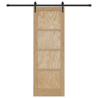 Porta Scorrevole ORKDAL Naturale e Nero 73,5 x 211 cm