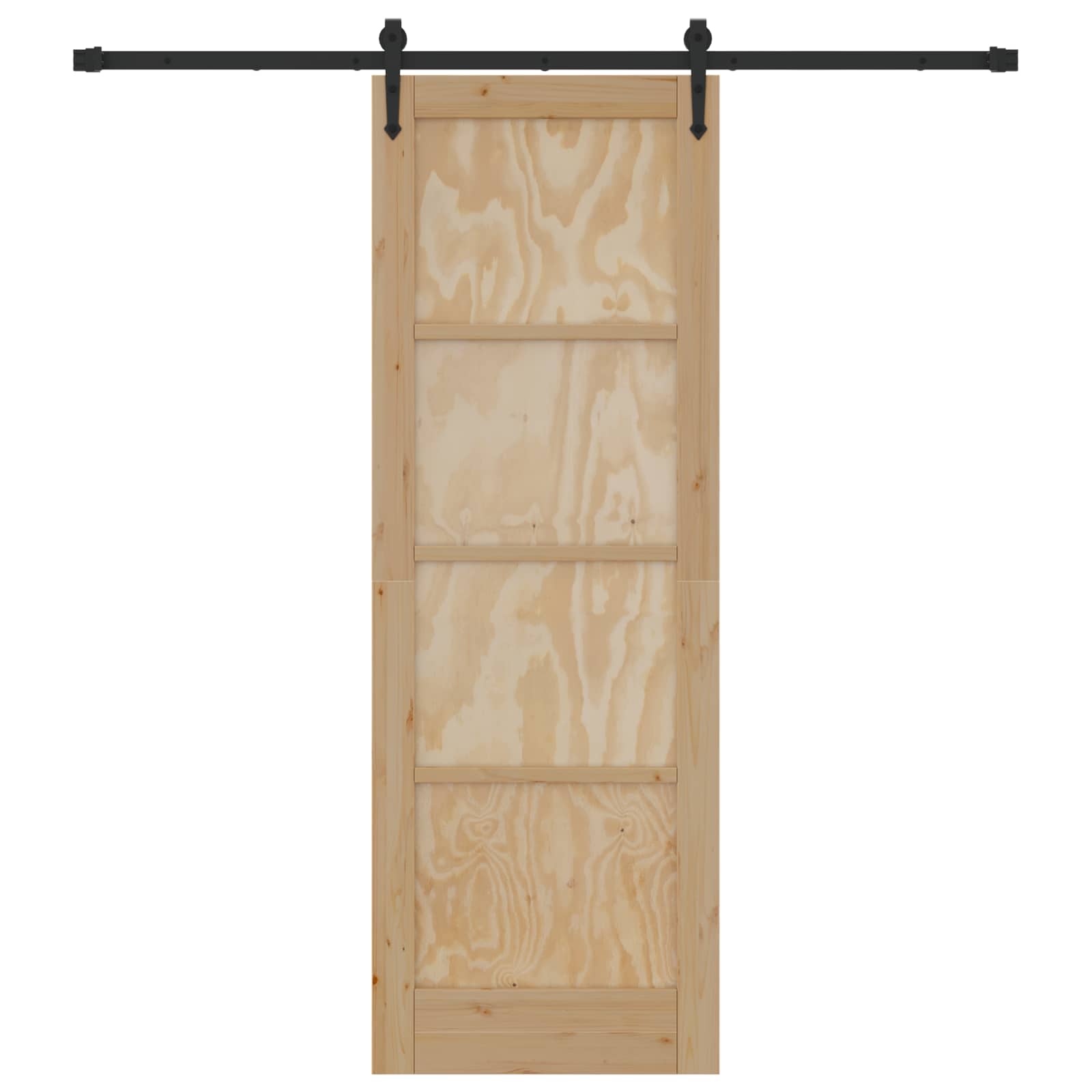 Porta Scorrevole ORKDAL Naturale e Nero 73,5 x 211 cm