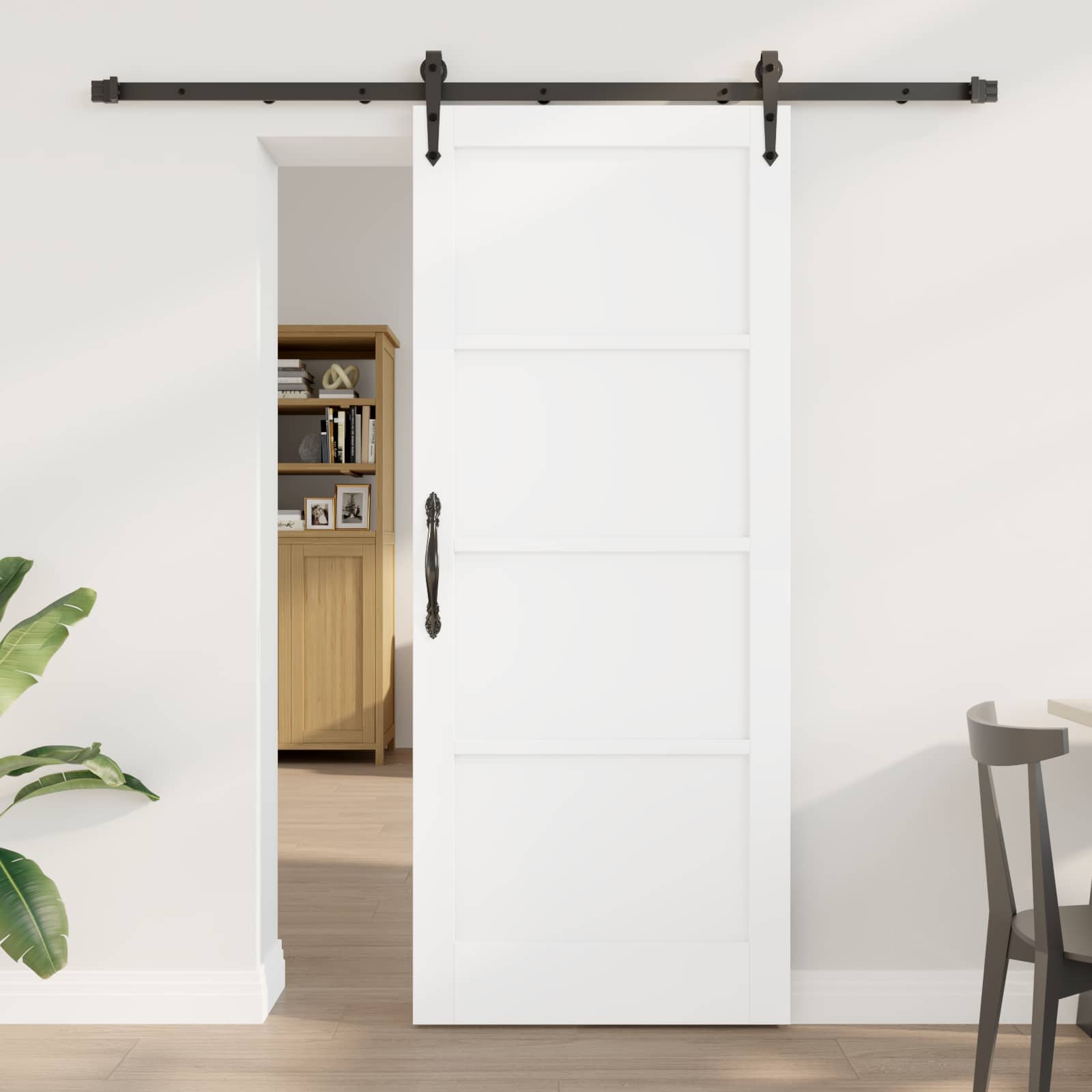 Porta Scorrevole ORKDAL Bianco e Nero 83 x 202 cm