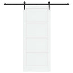 Porta Scorrevole ORKDAL Bianco e Nero 83 x 202 cm