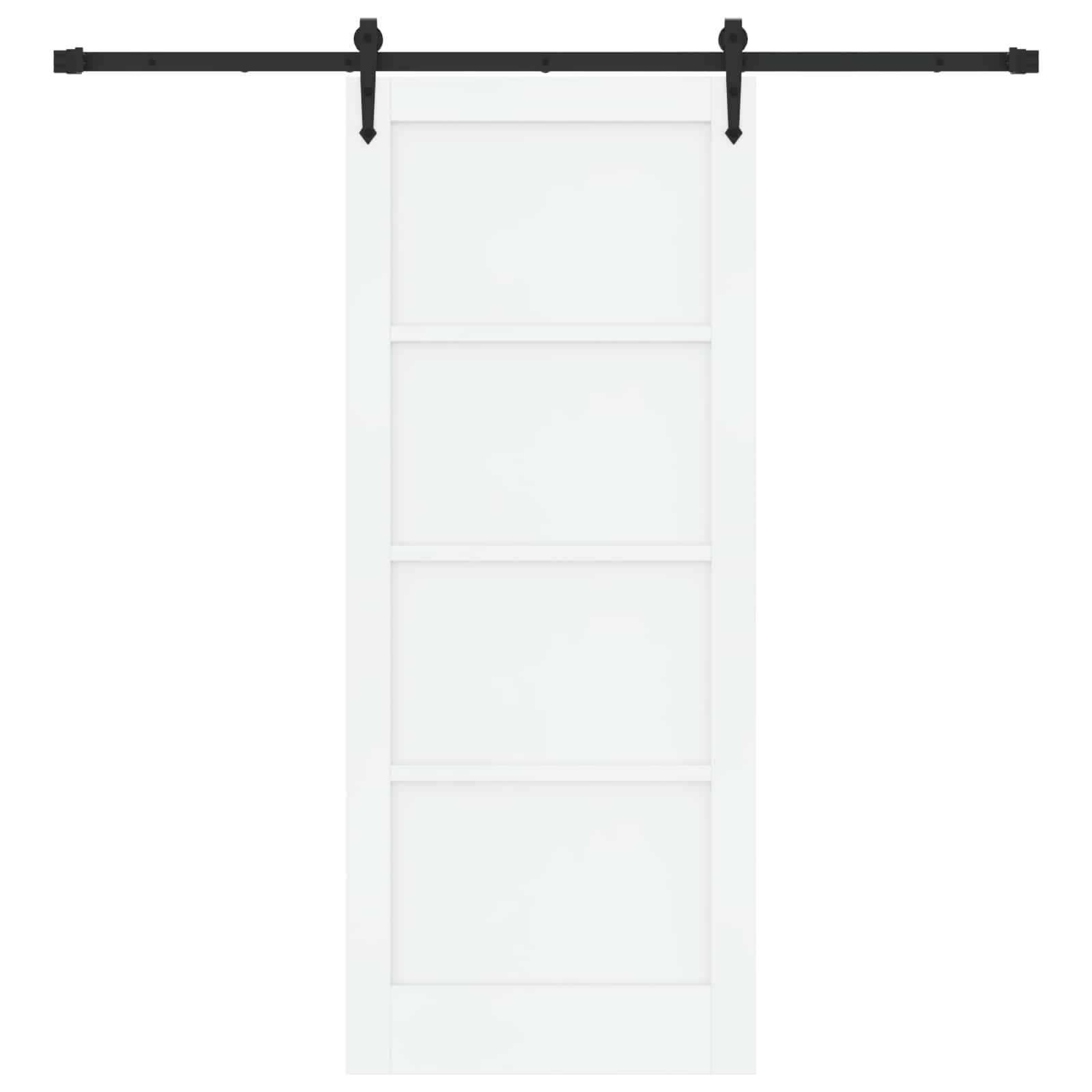 Porta Scorrevole ORKDAL Bianco e Nero 83 x 202 cm