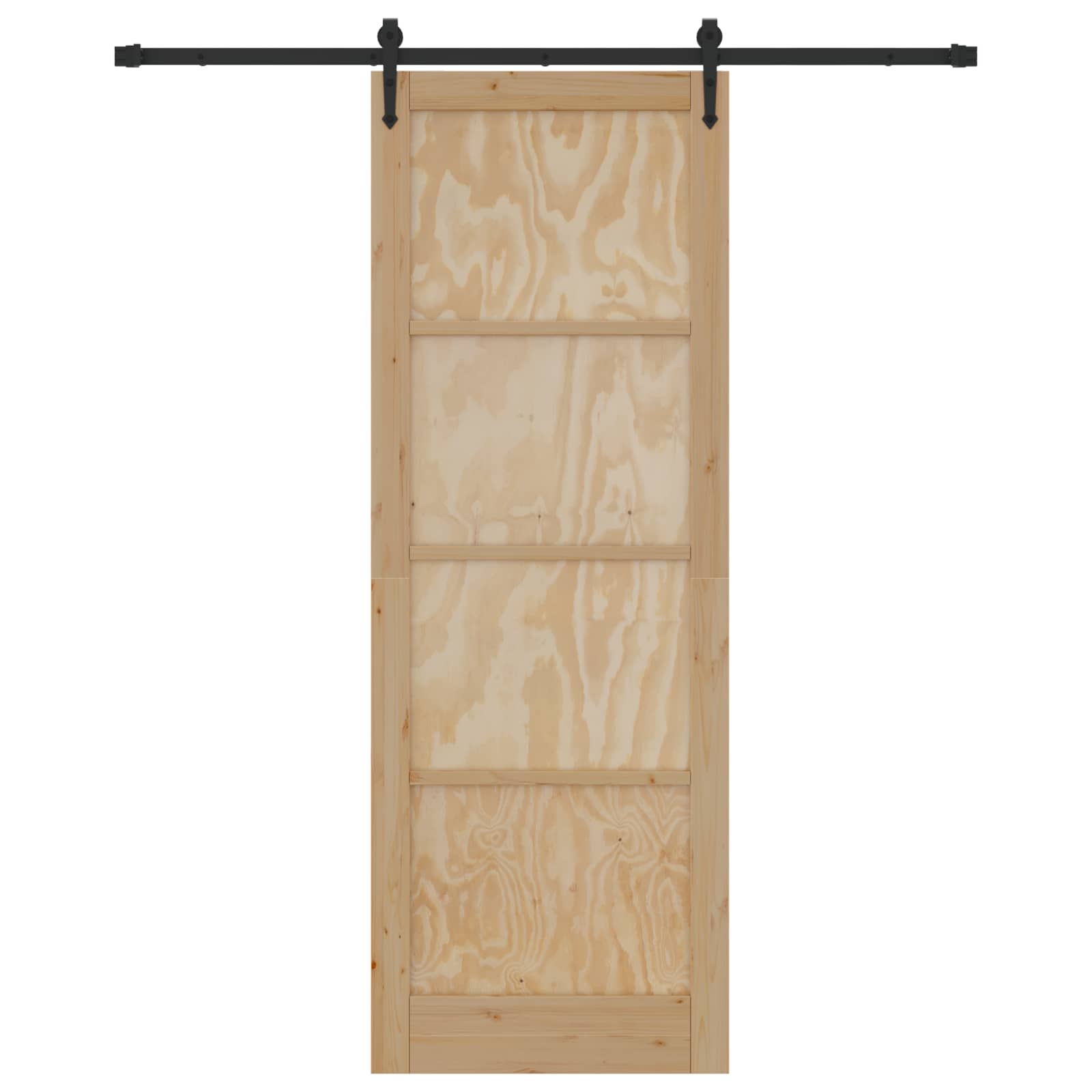 Porta Scorrevole ORKDAL Naturale e Nero 83 x 232 cm