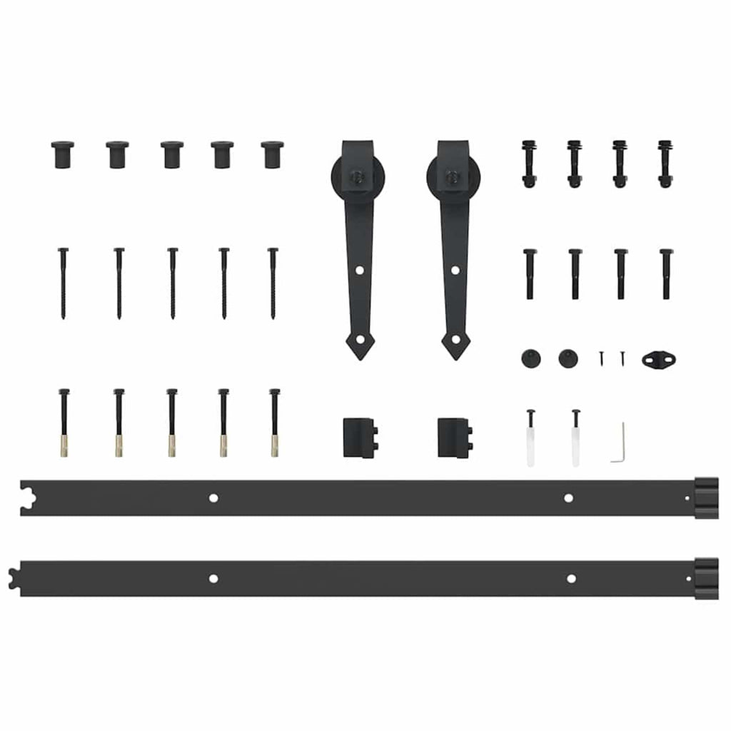 Porta Scorrevole ORKDAL Bianco e Nero 83 x 232 cm