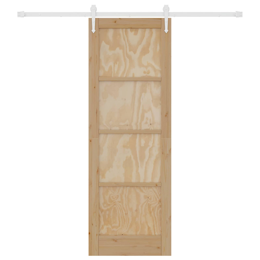 Porta Scorrevole ORKDAL Naturale e Bianco 73,5 x 211 cm