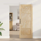 Porta Scorrevole ORKDAL Naturale e Bianco 83 x 211 cm