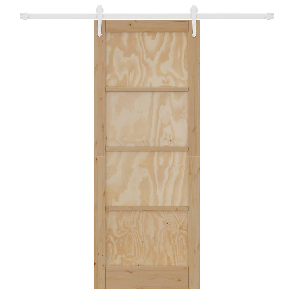 Porta Scorrevole ORKDAL Naturale e Bianco 83 x 211 cm