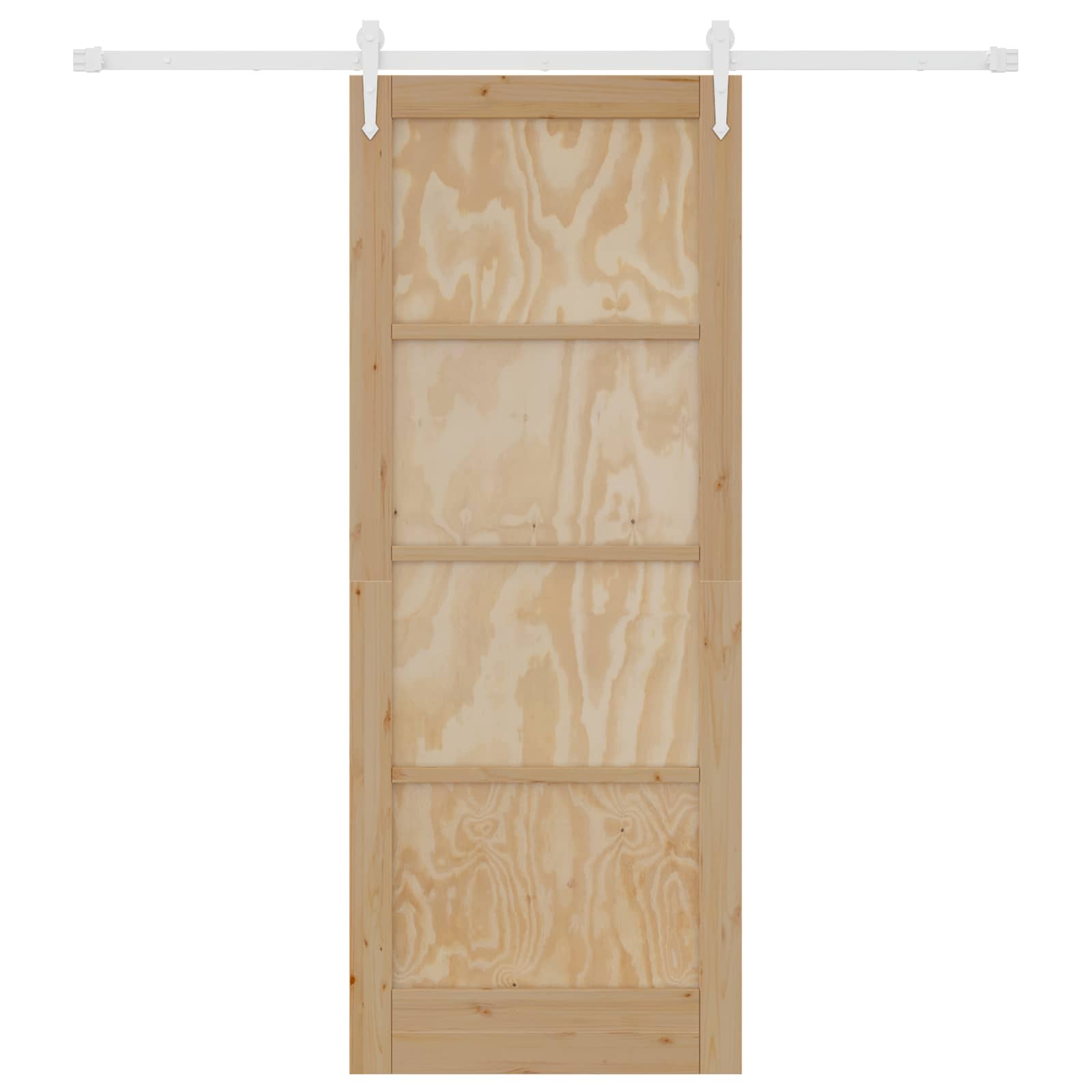 Porta Scorrevole ORKDAL Naturale e Bianco 83 x 211 cm
