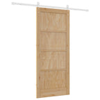 Porta Scorrevole ORKDAL Legno Pino Naturale e Bianco 86 x 198,5 cm