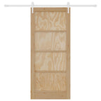 Porta Scorrevole ORKDAL Legno Pino Naturale e Bianco 86 x 198,5 cm