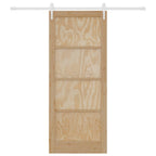 Porta scorrevole ORKDAL Legno di Pino Naturale e Bianco 86 x 211 cm