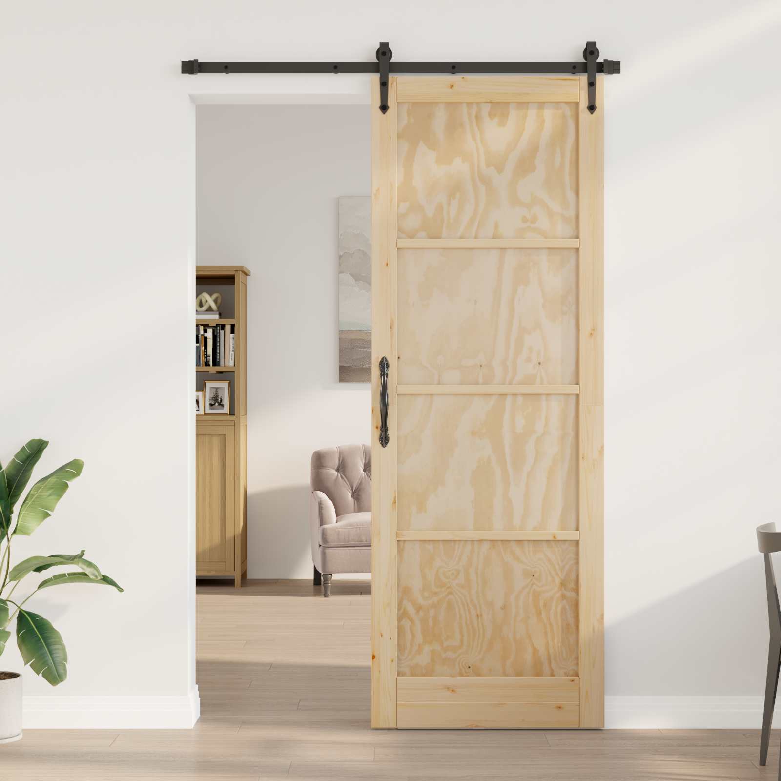 Porta scorrevole ORKDAL legno pino naturale 83 x 232 cm