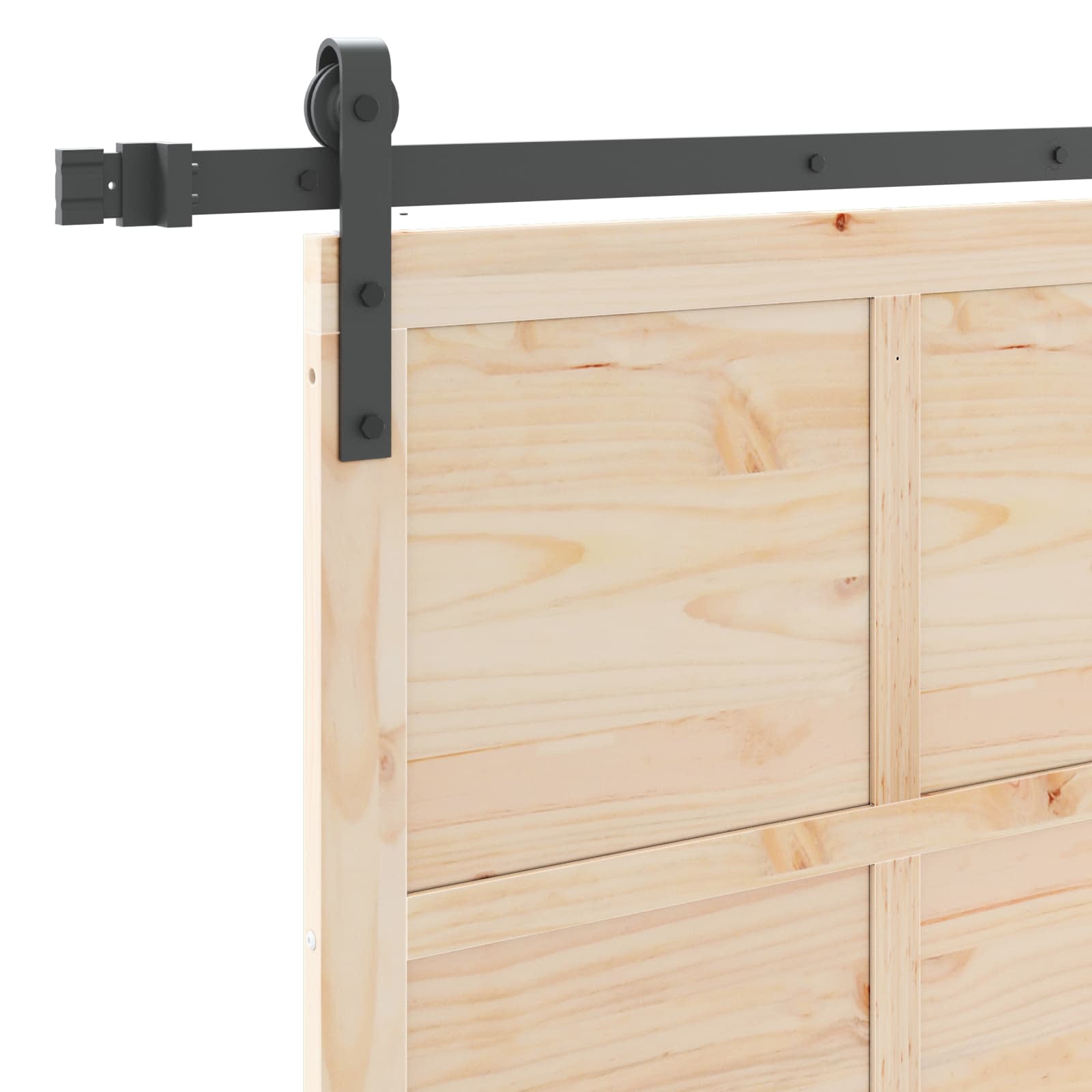 Porta scorrevole in legno massello di pino naturale 80 x 208 cm