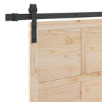 Porta Scorrevole in Legno Massello di Pino Naturale 80 x 208 cm