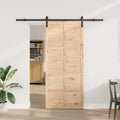 Porta scorrevole in legno massello di pino 80 x 208 cm colore naturale