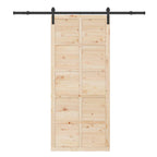 Porta Scorrevole in Legno Massello di Pino Naturale 80 x 208 cm
