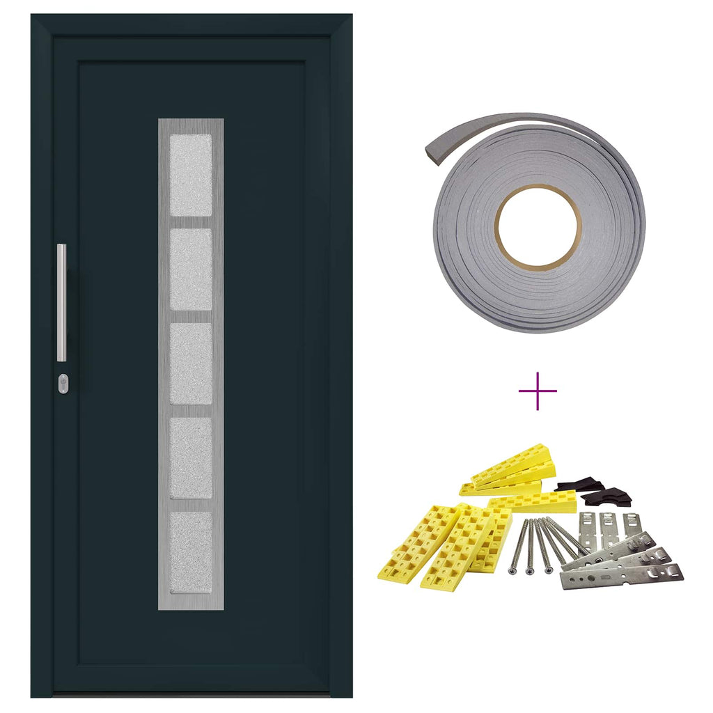Porta Frontale Antracite 108 x 208 cm PVC