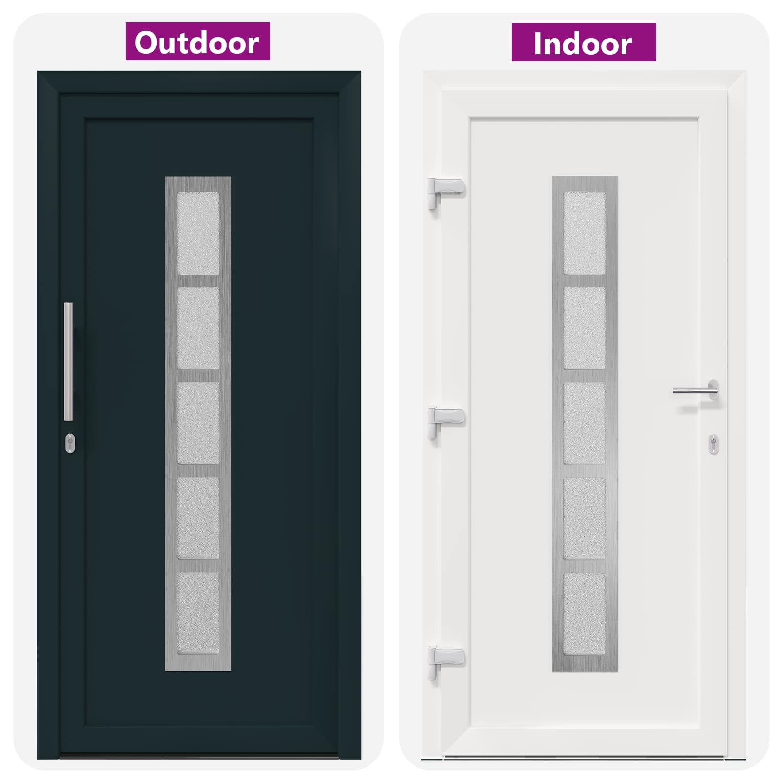 Porta Frontale Antracite 108 x 208 cm PVC