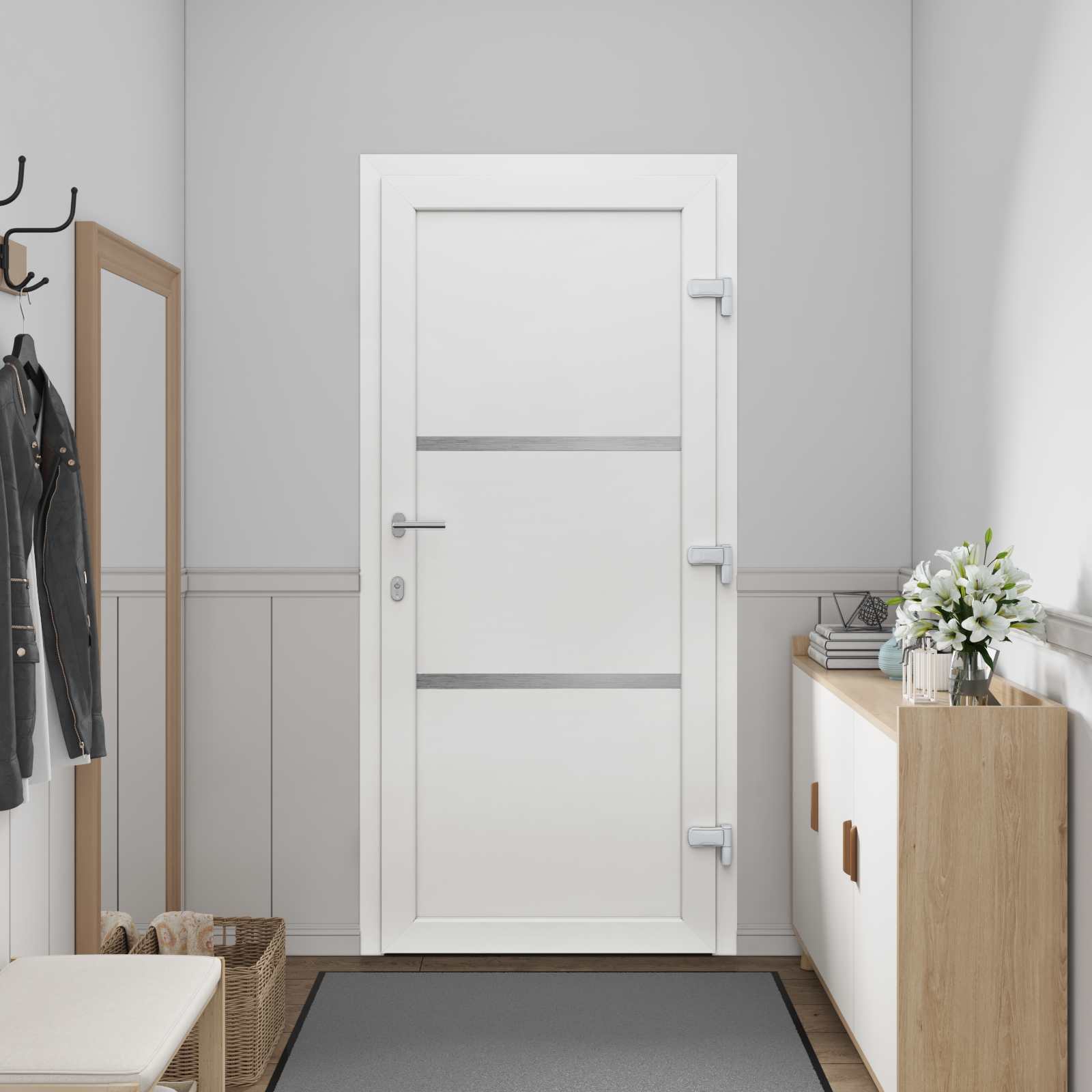 Porta Frontale Bianco 98 x 208 cm PVC