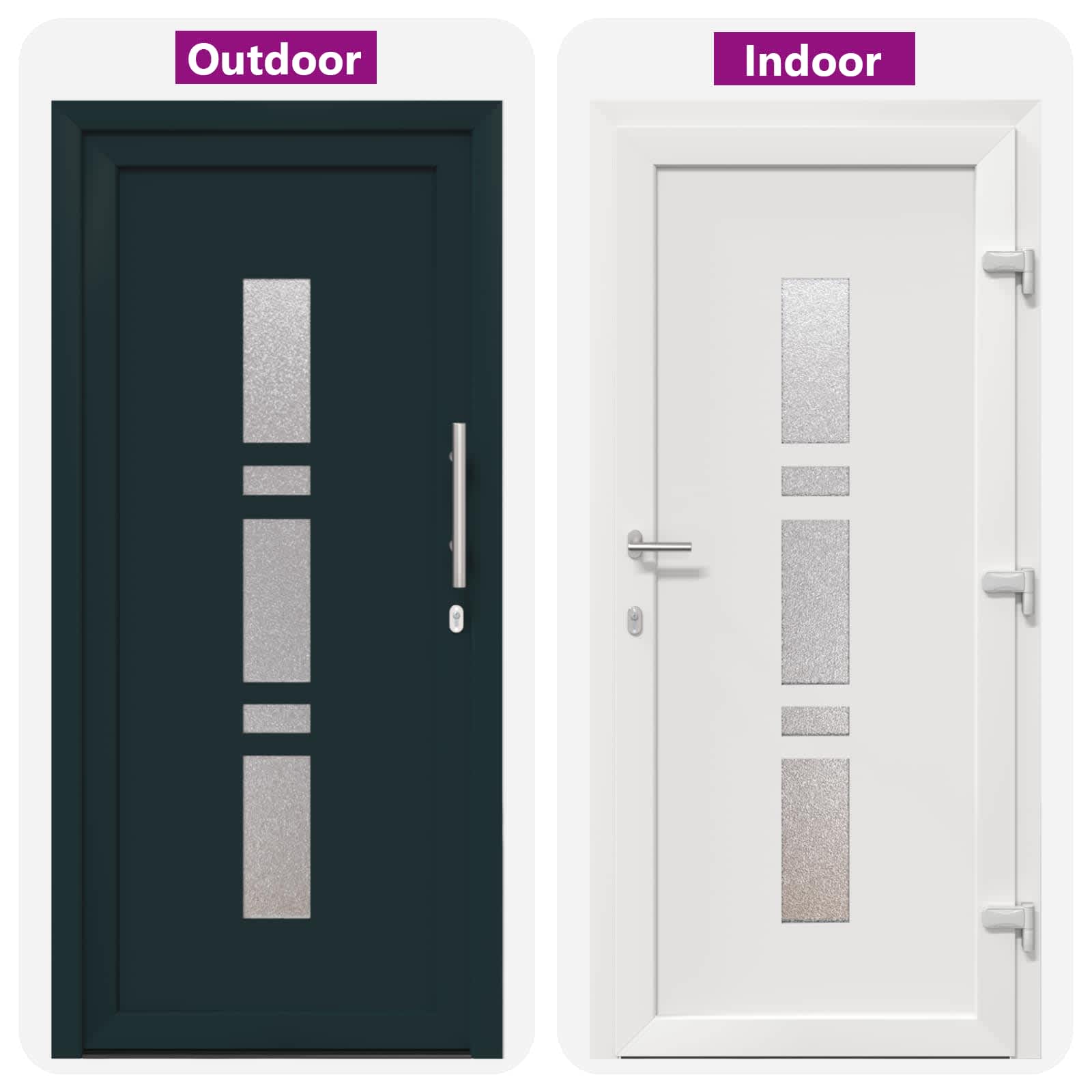 Porta Frontale Antracite 88 x 200 cm PVC