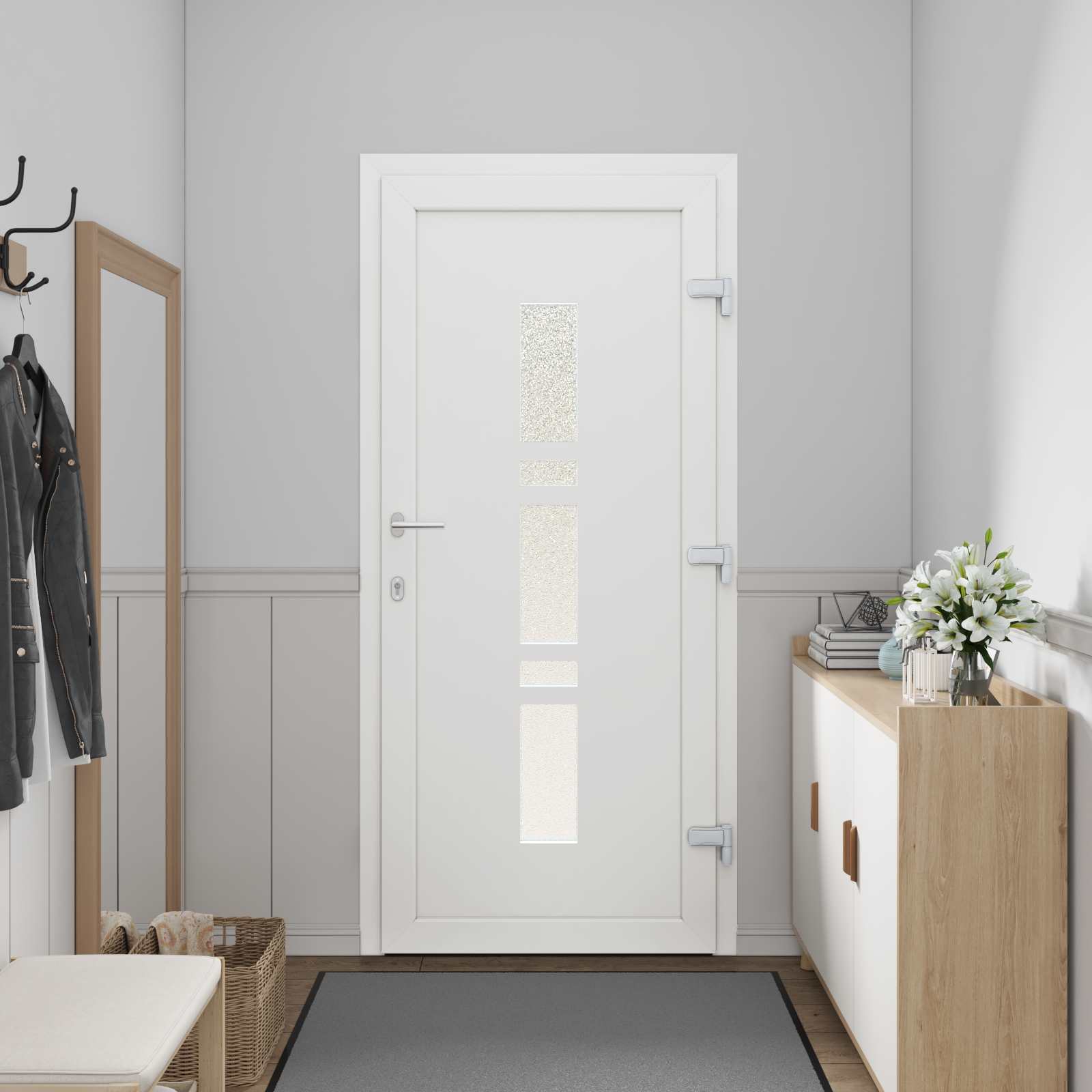 Porta Frontale Antracite 98 x 200 cm PVC