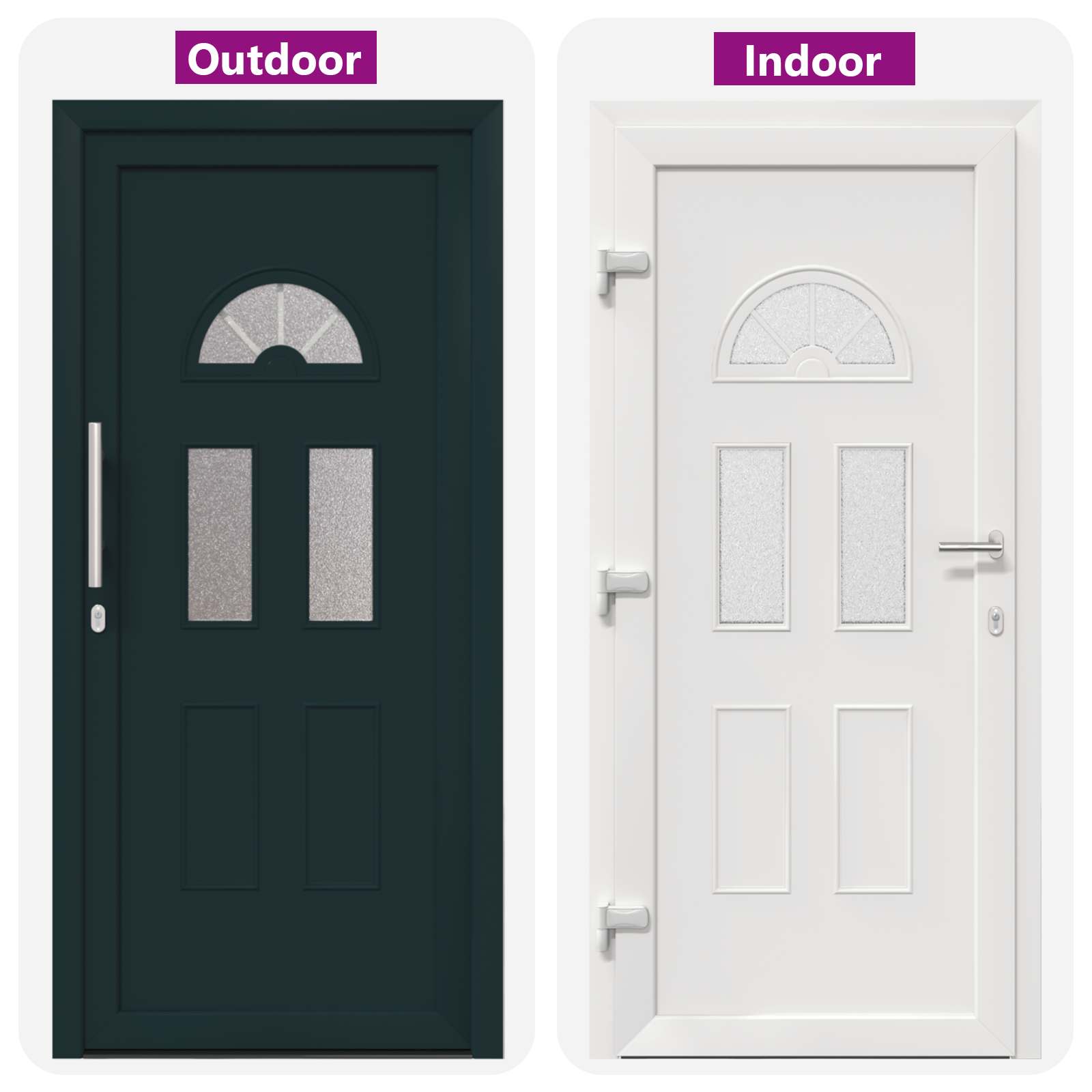 Porta Frontale Antracite 110 x 210 cm PVC