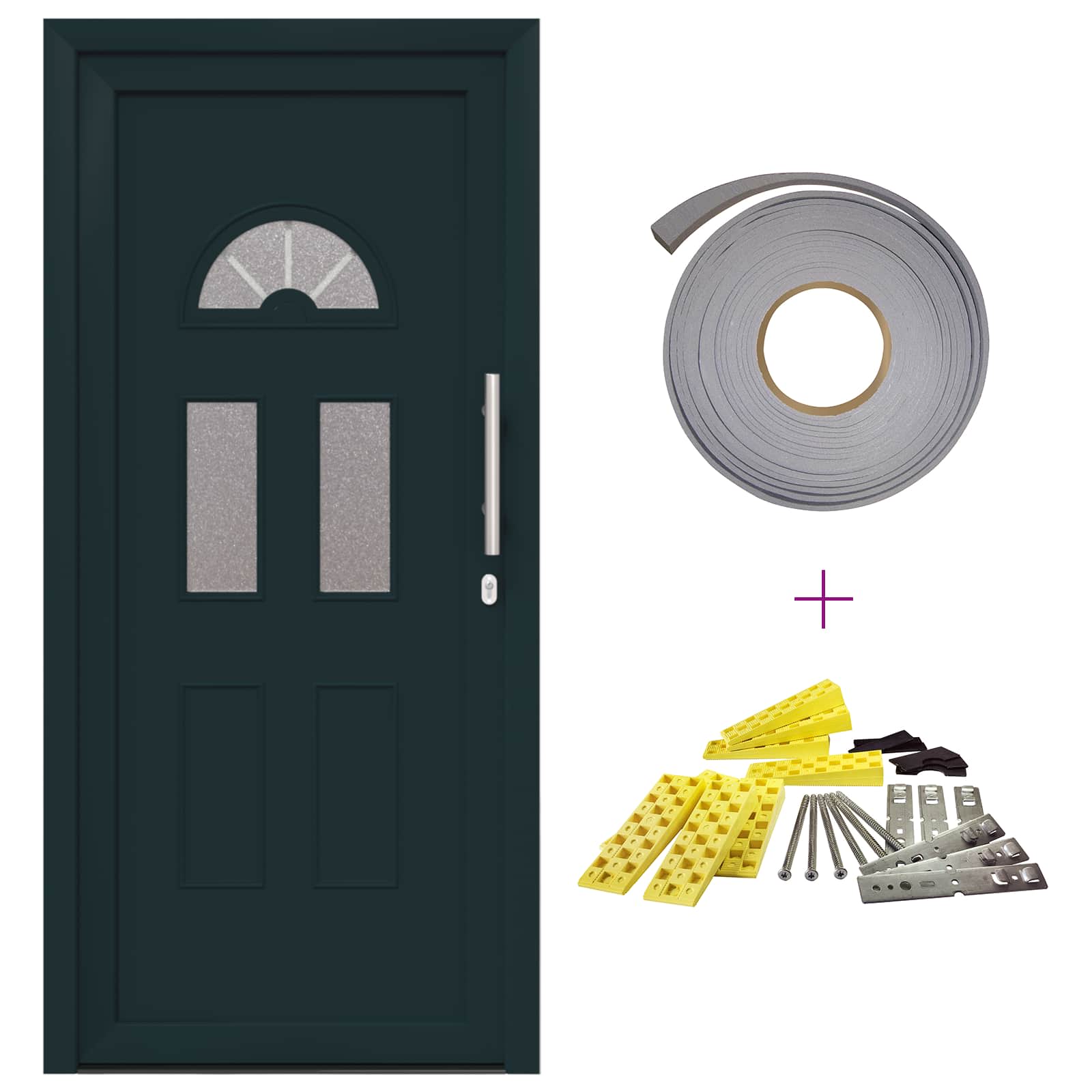 Porta Frontale Antracite 98 x 198 cm PVC