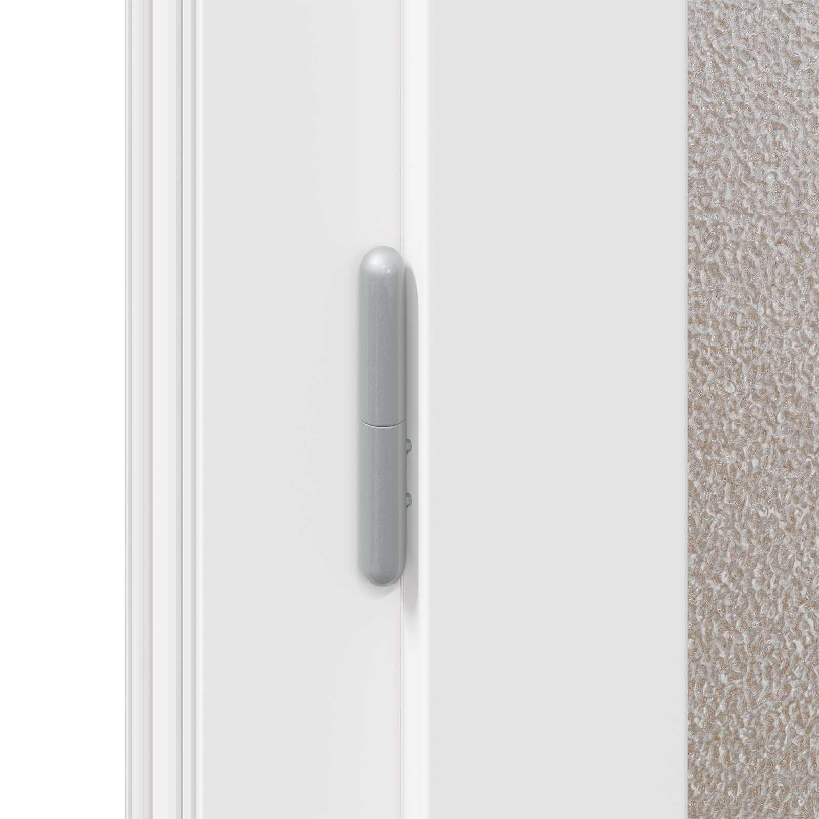 Porta d'ingresso laterale in PVC Antracite 98 x 198 cm
