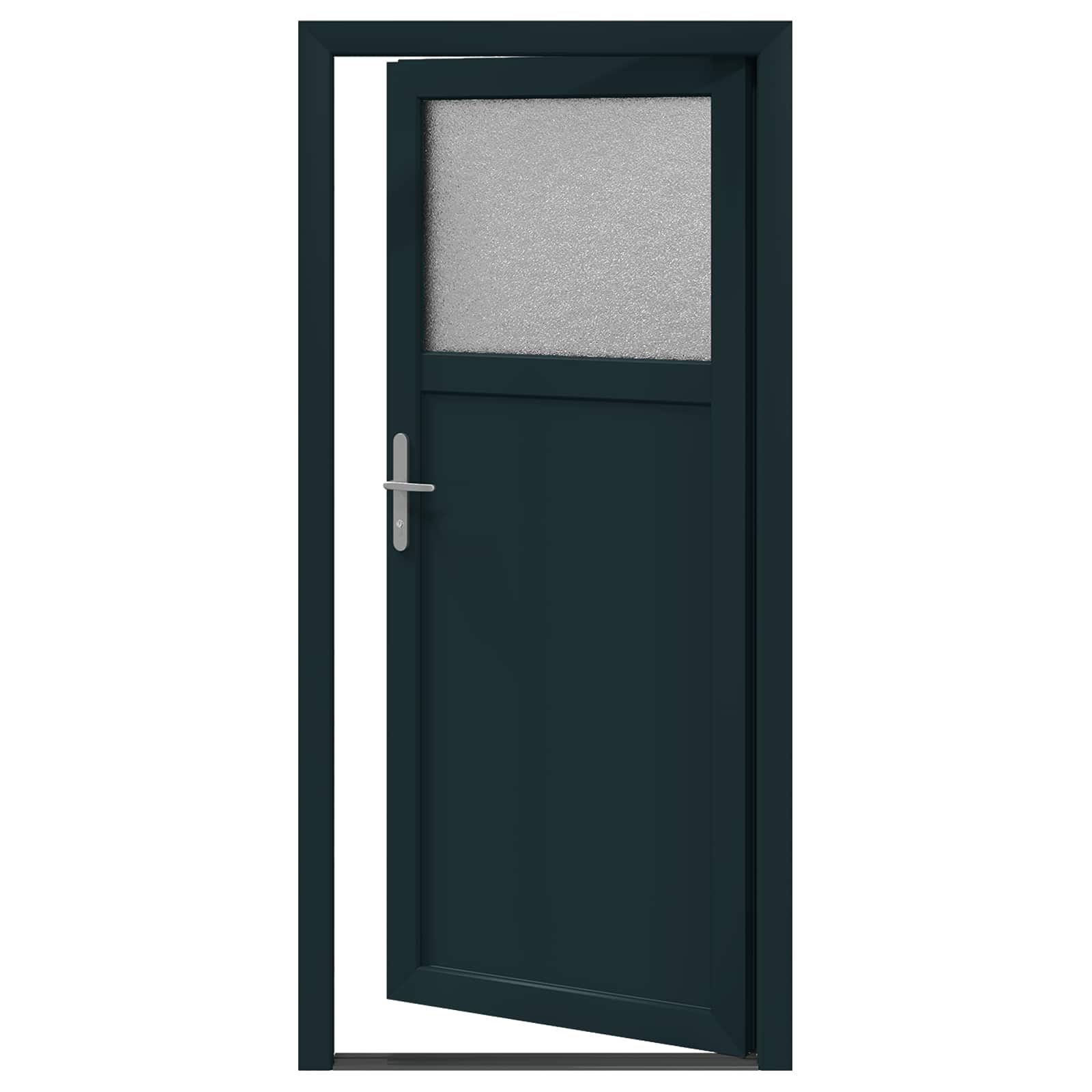 Porta d'ingresso laterale in PVC Antracite 98 x 198 cm