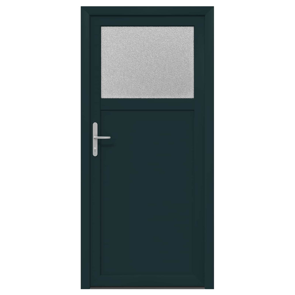 Porta d'ingresso laterale in PVC Antracite 98 x 198 cm