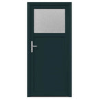 Porta d'ingresso laterale in PVC Antracite 98 x 198 cm
