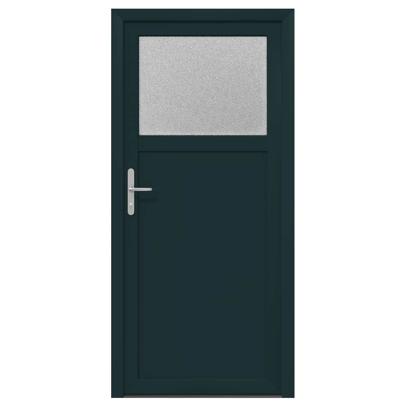 Porta d'ingresso laterale in PVC Antracite 98 x 198 cm