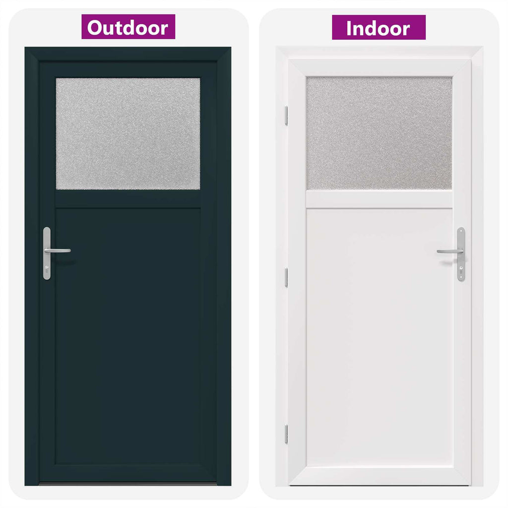 Porta d'ingresso laterale in PVC Antracite 98 x 198 cm