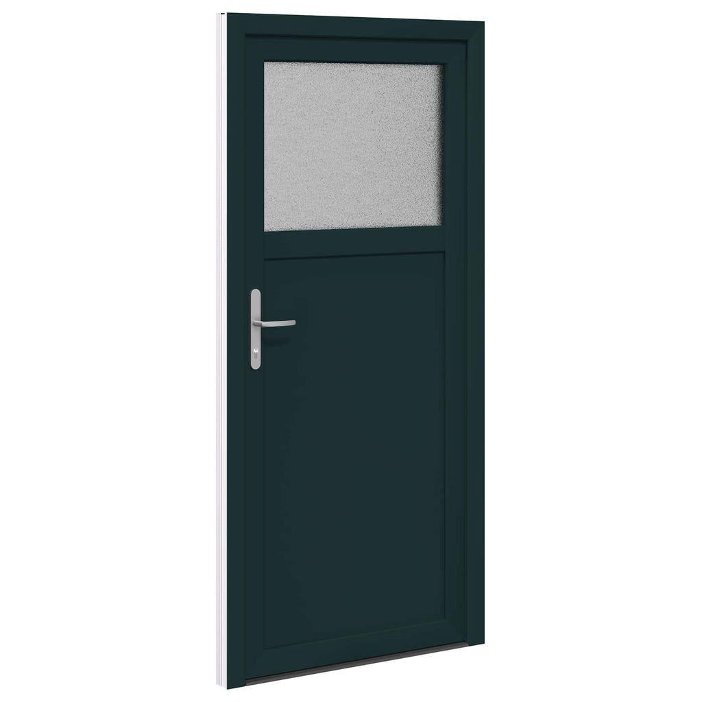 Porta d'ingresso laterale Antracite 88 x 198 cm PVC